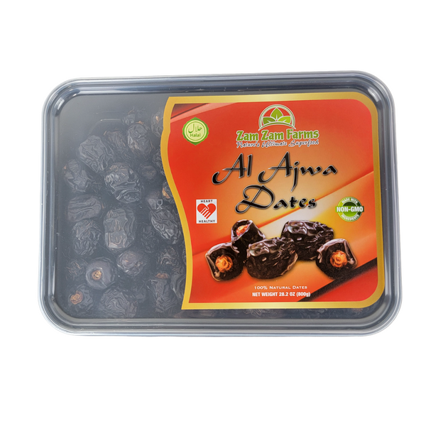Al Ajwa Dates By Zam Zam Farms NON-GMO Made In Saudi Arabia 800gm 28.2 oz