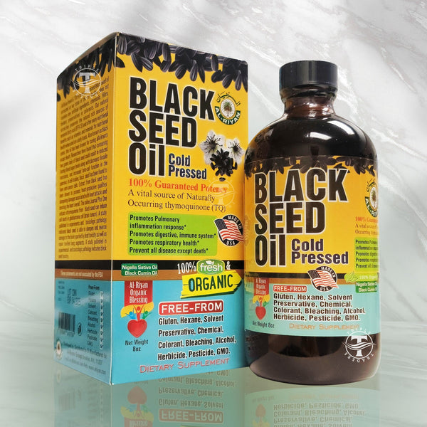 Black Seed Oil 100% Fresh & Organic - Made in USA - 8oz - By Al-Riyan