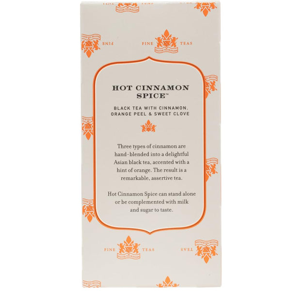 Hot Cinnamon Spice 20X Tea Bags By Harney & Sons Fine Teas Net Wt. 1.26 oz 36g